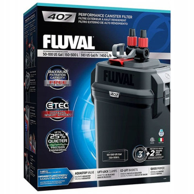 Fluval 407 - внешний фильтр для аквариума 150-500 л. Fluval 407 - внешний фильтр для аквариума 150-500 л.